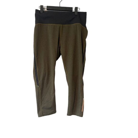 REI Green and Black Performance Leggings Size Large - Picture 1 of 3